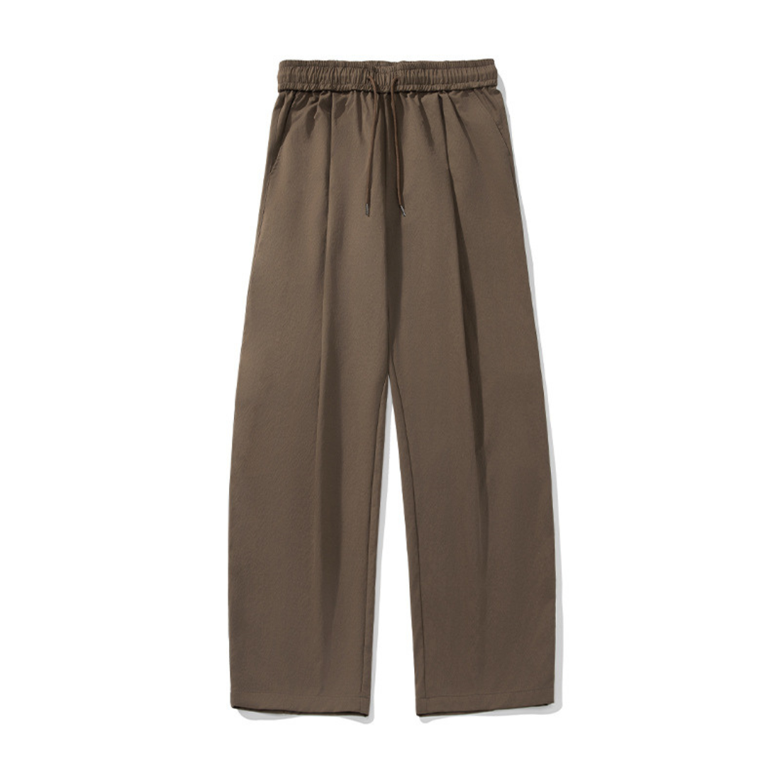 Men's Spring Pleated Loose Curved Wide Solid Pants