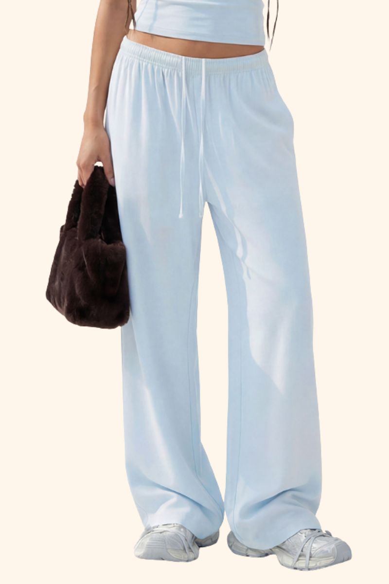 Women's Spring Summer 200g High Stretch Wide Leg Pants