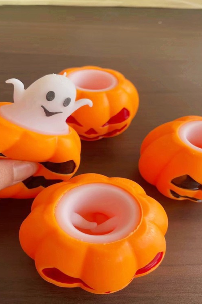 Halloween Pumpkin Ghost Squeeze Cup Fidget Toy
