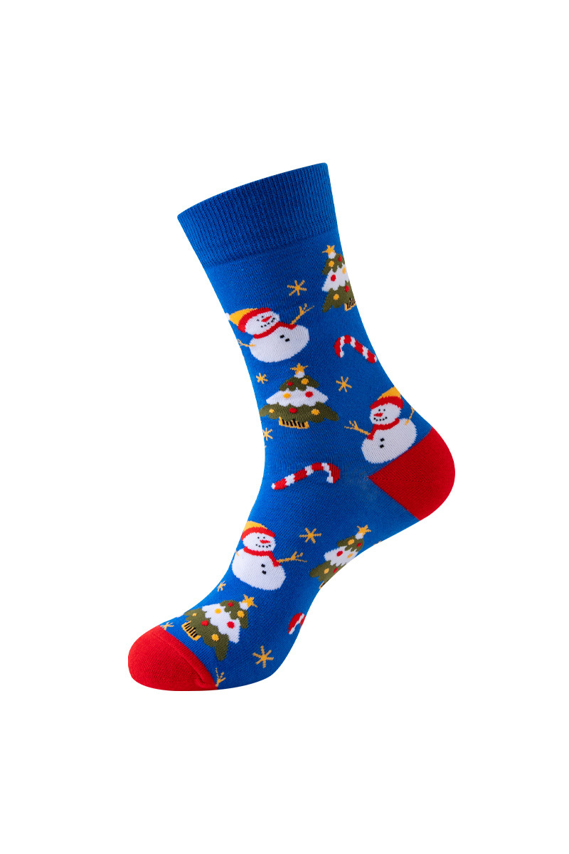 Unisex Fall Winter Festive Cartoon Christmas Crew Socks
