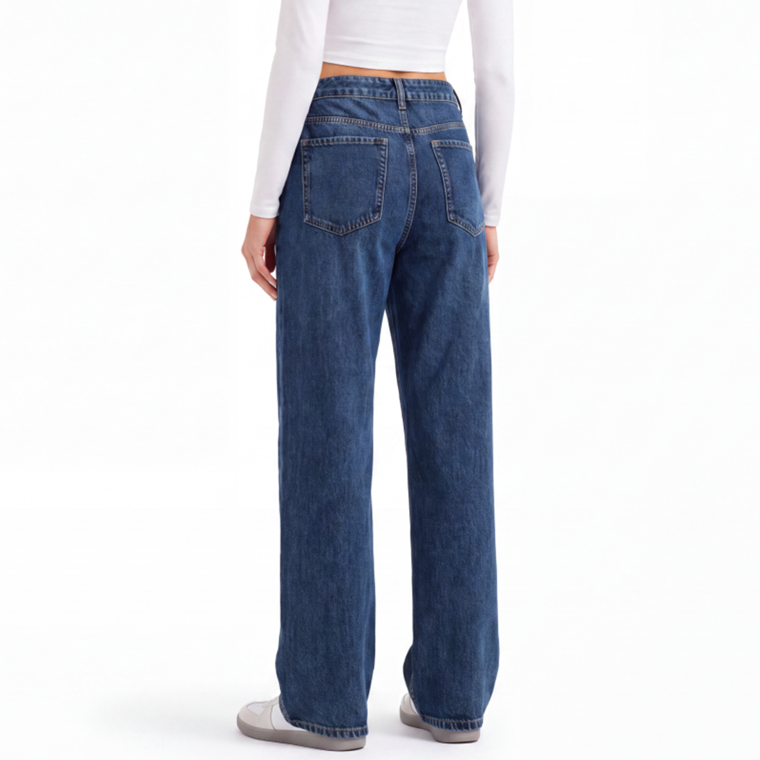 Women's High Waist Straight Leg Jeans