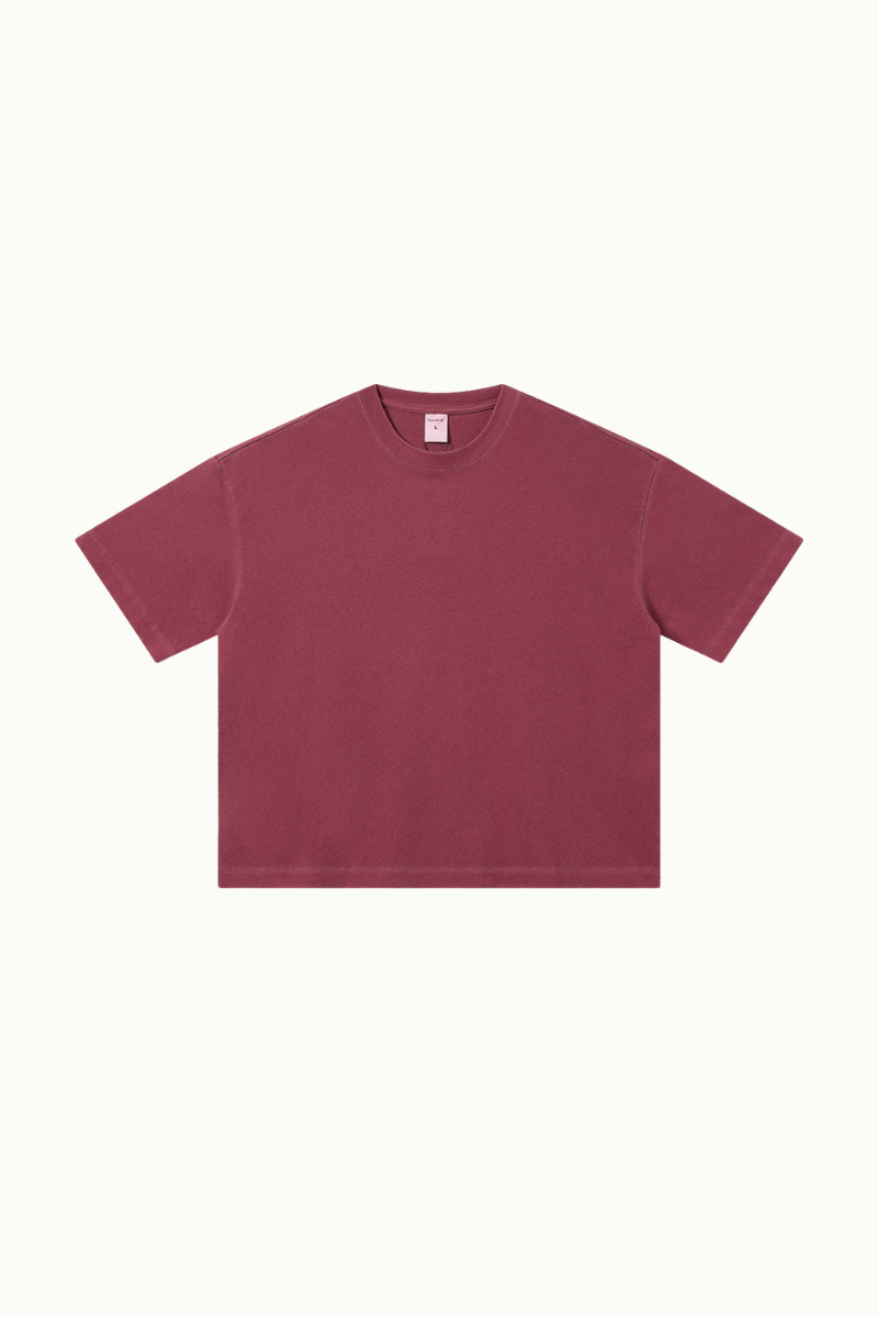 Men's Summer 280g Cotton Washed Oversized Boxy Tee