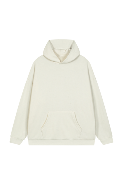 Unisex Fall Waffle-Texture Drop-Shoulder Pullover Hoodie