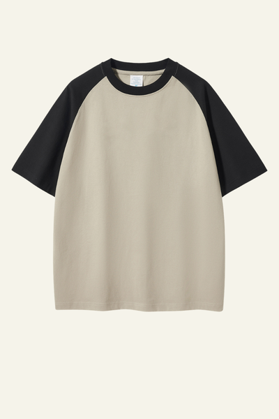 Women's Cotton Color-Blocked Relaxed T-shirt.