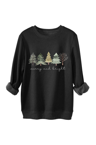 Unisex Fall Clothing Christmas Tree Graphic Sweatshirt