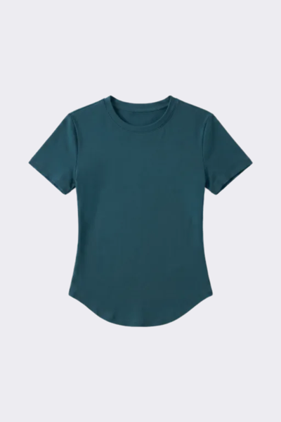 Women's Outdoor Yoga Gym Tight Run Tee - Crewneck