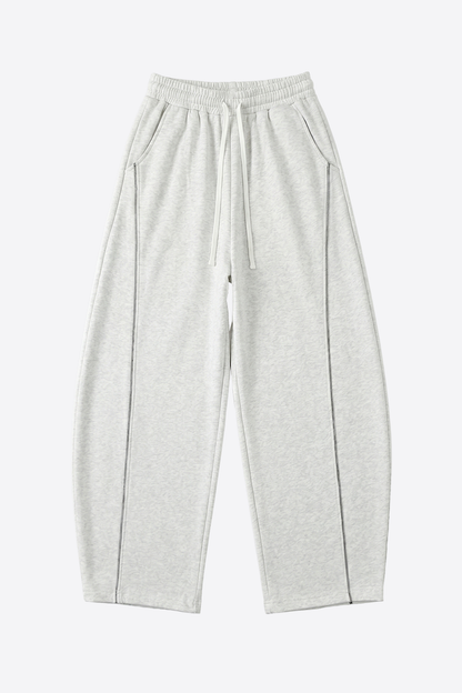 Men's Summer 390g Heavy Curved Colorblock Topstitch Pants