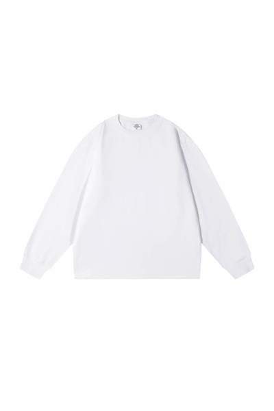 Women's Vintage Raw Hem Loose Drop Shoulder Long Sleeve Tee