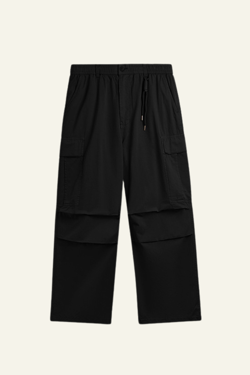 Men's Streetwear Washed Cotton Side Pockets Cargo Pants