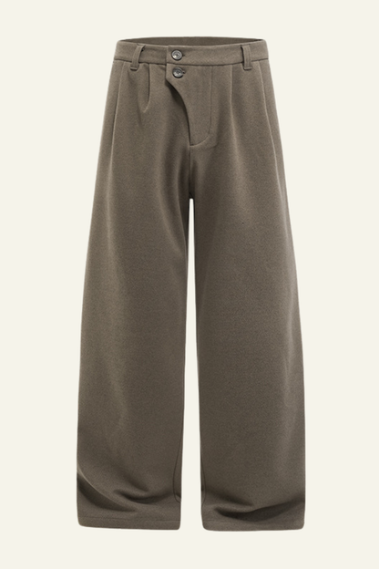 Men's Streetwear Double-button Placket Trousers