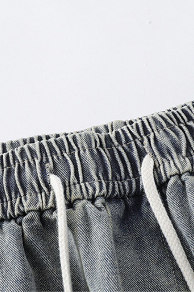 Men's Summer Tencel Draped Wide Leg Denim Pants