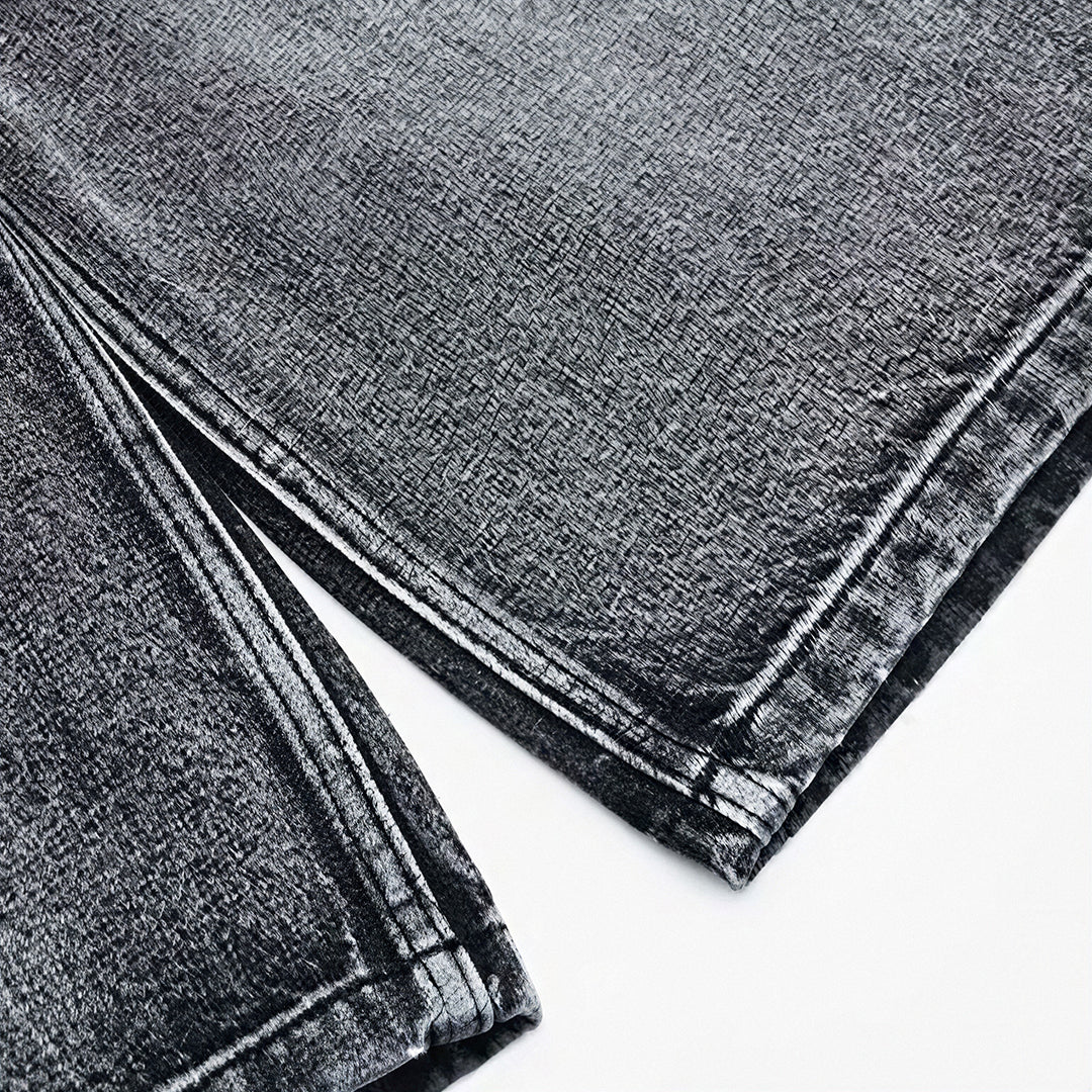 Men's Summer Gradient Cat Whisker Wide-Leg Denim Shorts