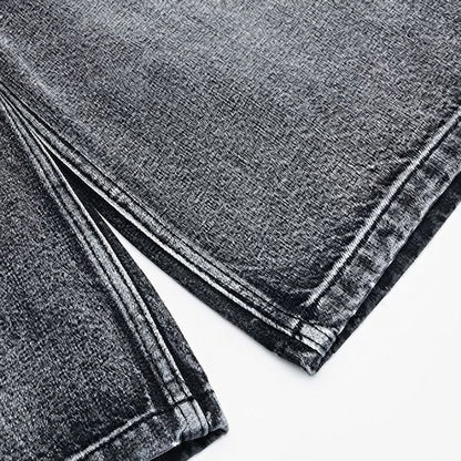 Men's Summer Gradient Cat Whisker Wide-Leg Denim Shorts
