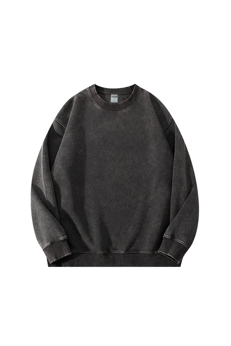 Men Fall Clothing Heavyweight Vintage Washed Sweatshirt