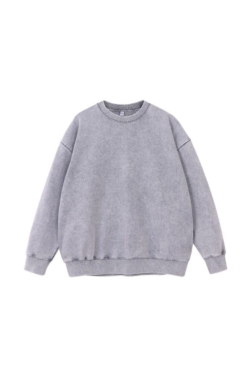 Women Fall Washed Vintage Drop Shoulder Sweatshirt
