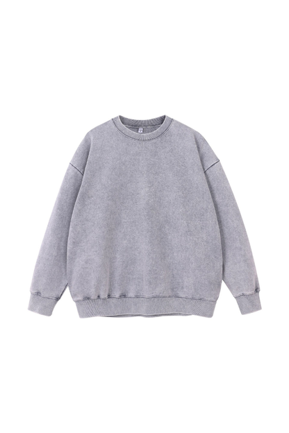 Women Fall Washed Vintage Drop Shoulder Sweatshirt