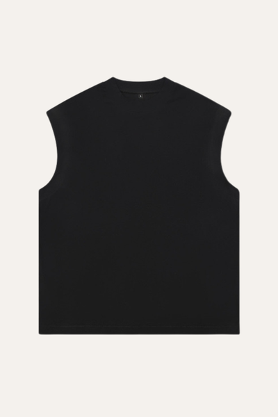Men's Summer 230g Cotton High Neck Loose Tank