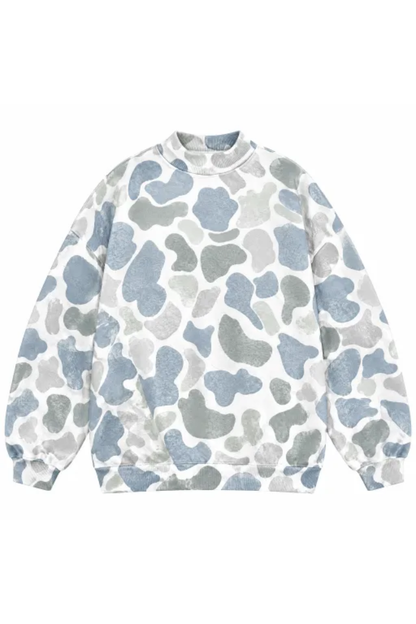 Women Fall Clothing Western Camo Mock Neck Sweatshirt