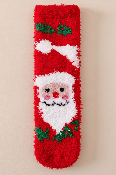 Unisex Winter Christmas Coral Fleece Warm Sleep Mid Socks