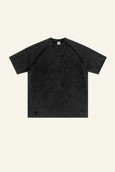 Women's Washed Wax-Dyed Cotton  T-shirt.
