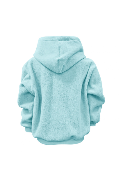 Women Fall Clothing Alpaca Fleece Pet Pocket Hoodie
