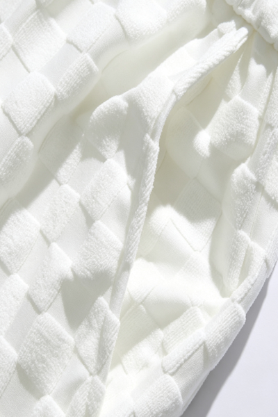 Men's Summer 3D Bubble-Grid Drawstring Casual Knee Shorts