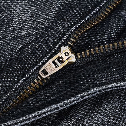 Men's Summer Gradient Cat Whisker Wide-Leg Denim Shorts