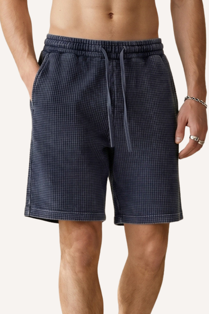 Men's Vintage Washed 5" Waffle Breathable Shorts - Old Money