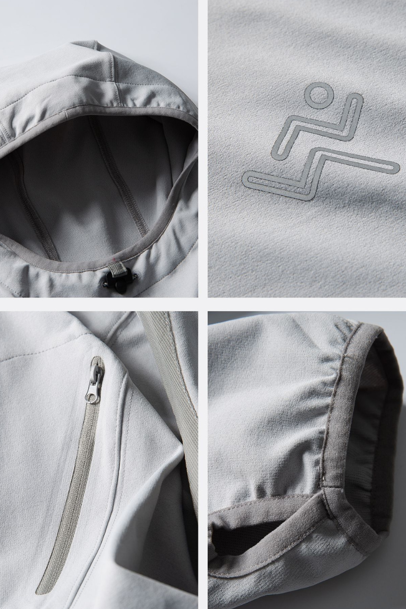 Unisex Outdoor Light Colorblock Reflective Quick Dry Hoodie