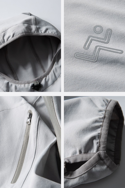 Unisex Outdoor Light Colorblock Reflective Quick Dry Hoodie