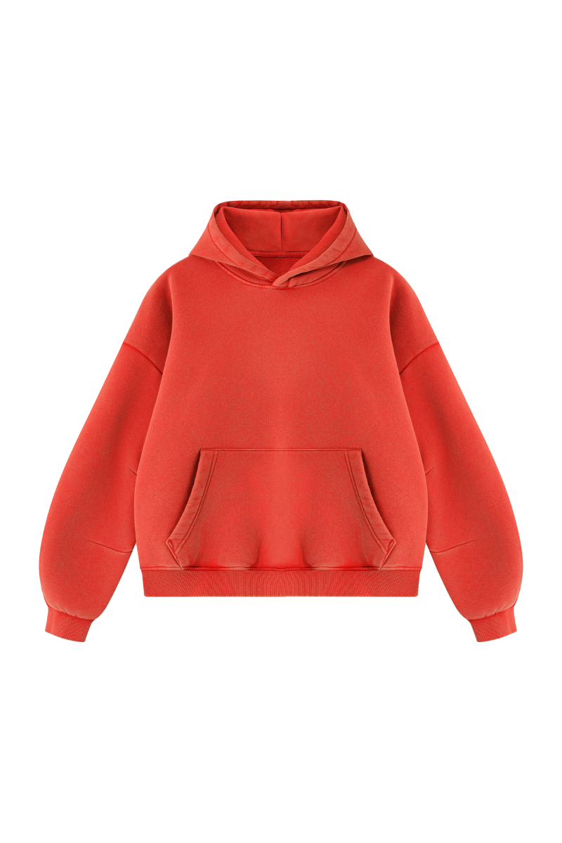Unisex Fall Clothing Vintage Faded Curved Sleeve Hoodie