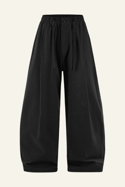Men's Cotton Vintage Drawstring Wide Leg Pants