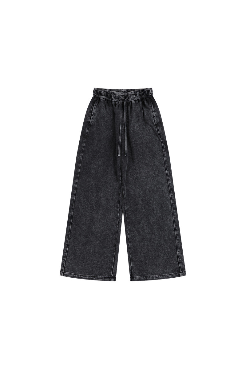 Men Fall Washed Vintage Straight Leg Sweatpants