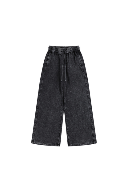 Men Fall Washed Vintage Straight Leg Sweatpants