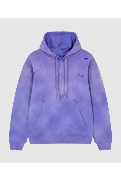 Unisex Fall Clothing 420G Ripped Washed Oversized Hoodie