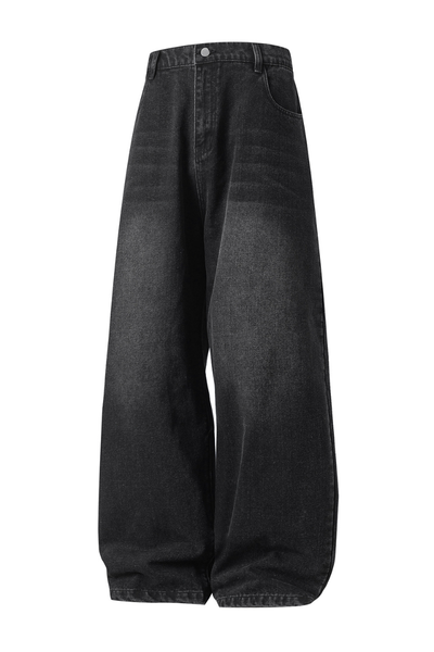 Men's Fall Retro High Street Washed Loose Straight Jeans