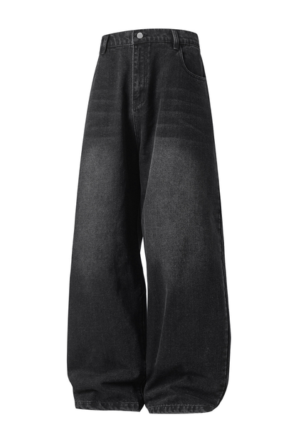 Men's Fall Retro High Street Washed Loose Straight Jeans