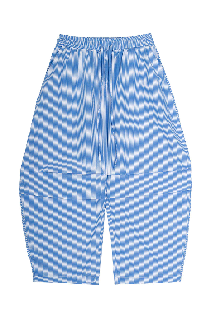 Men's Summer Stripe Loose Curved Drawstring Pants
