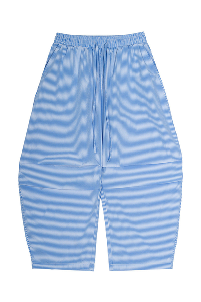 Men's Summer Stripe Loose Curved Drawstring Pants