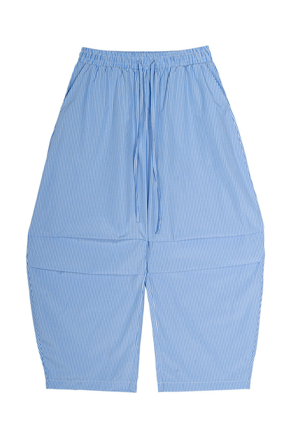 Men's Summer Stripe Loose Curved Drawstring Pants