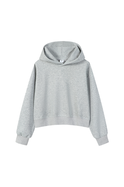 Women Fall 350gsm Cropped Drop Shoulder Pullover Hoodie