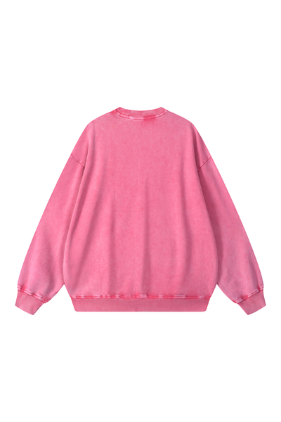 Women Fall Clothing 360G Snow Wash Crewneck Sweatshirt