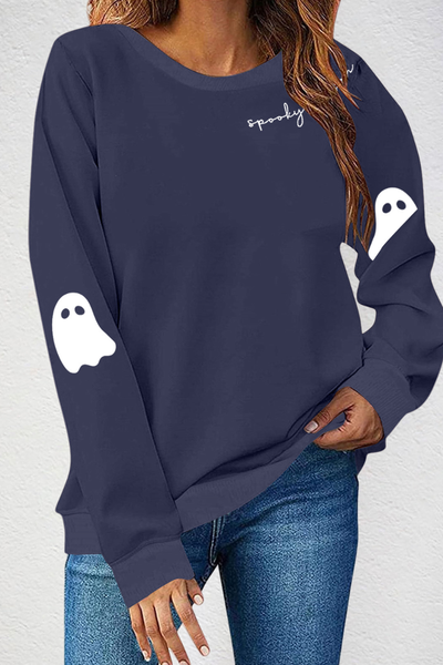 Women Fall Clothing Halloween Cute Ghost Sweatshirt