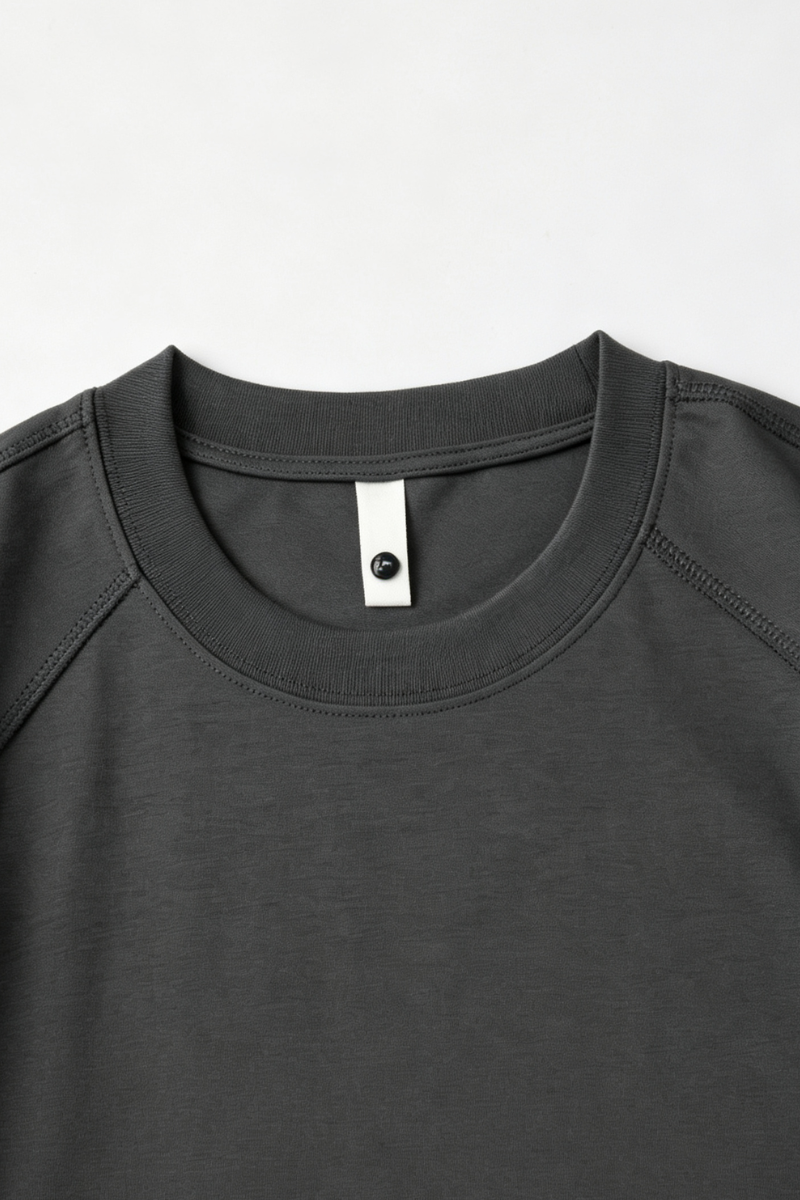 Men's Summer Raglan Mesh-Panel Oversized Athletic T-Shirt