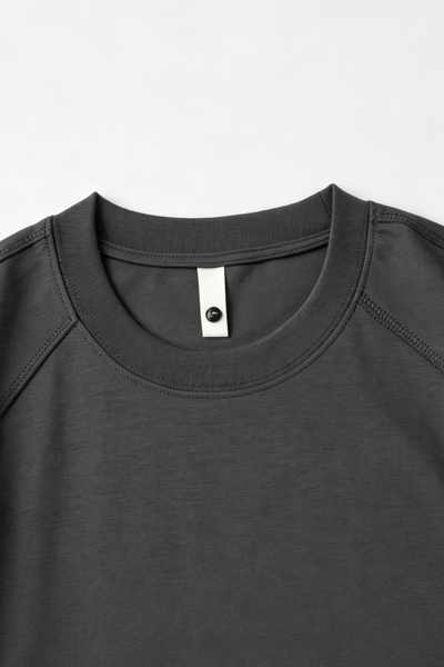 Men's Summer Raglan Mesh-Panel Oversized Athletic T-Shirt