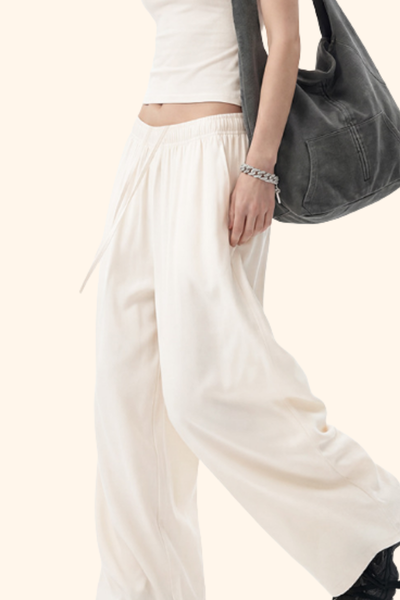 Women's Spring Summer 200g High Stretch Wide Leg Pants