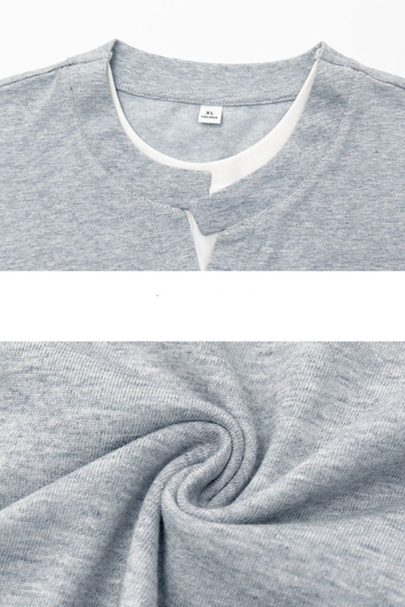 Men's Summer Mock Layer Asymmetric Loose Street Tee