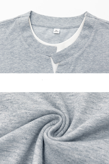 Men's Summer Mock Layer Asymmetric Loose Street Tee