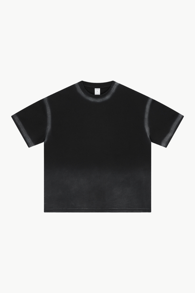 Men's Summer 280g Cotton Spray Wash Gradient Tee