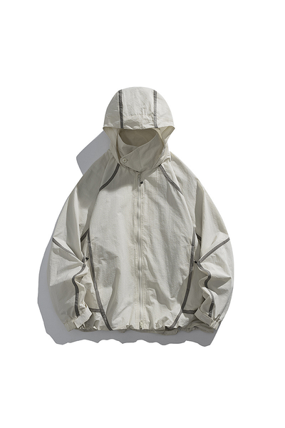 Unisex Mountain Paneled 3D Lightweight Windbreaker Jacket